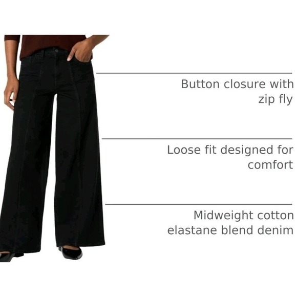 The Drop Women's Size 26, Frida Relaxed Fit Jeans, Black - Picture 4 of 4